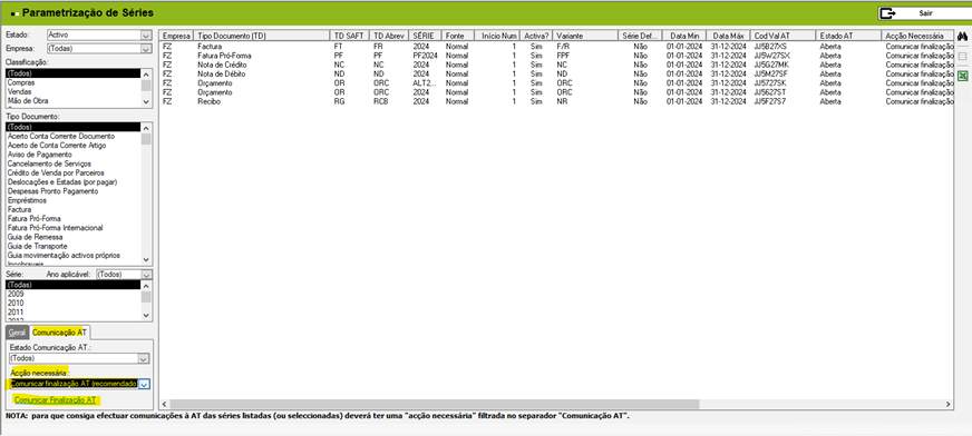 Comunicar Finalização AT