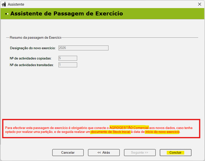 Wizard – passo 4 (resumo)