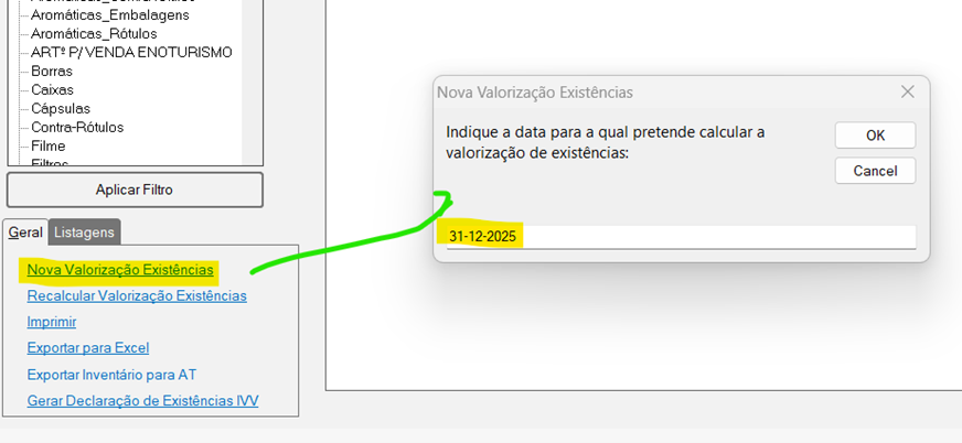 Nova Valorização de Existências